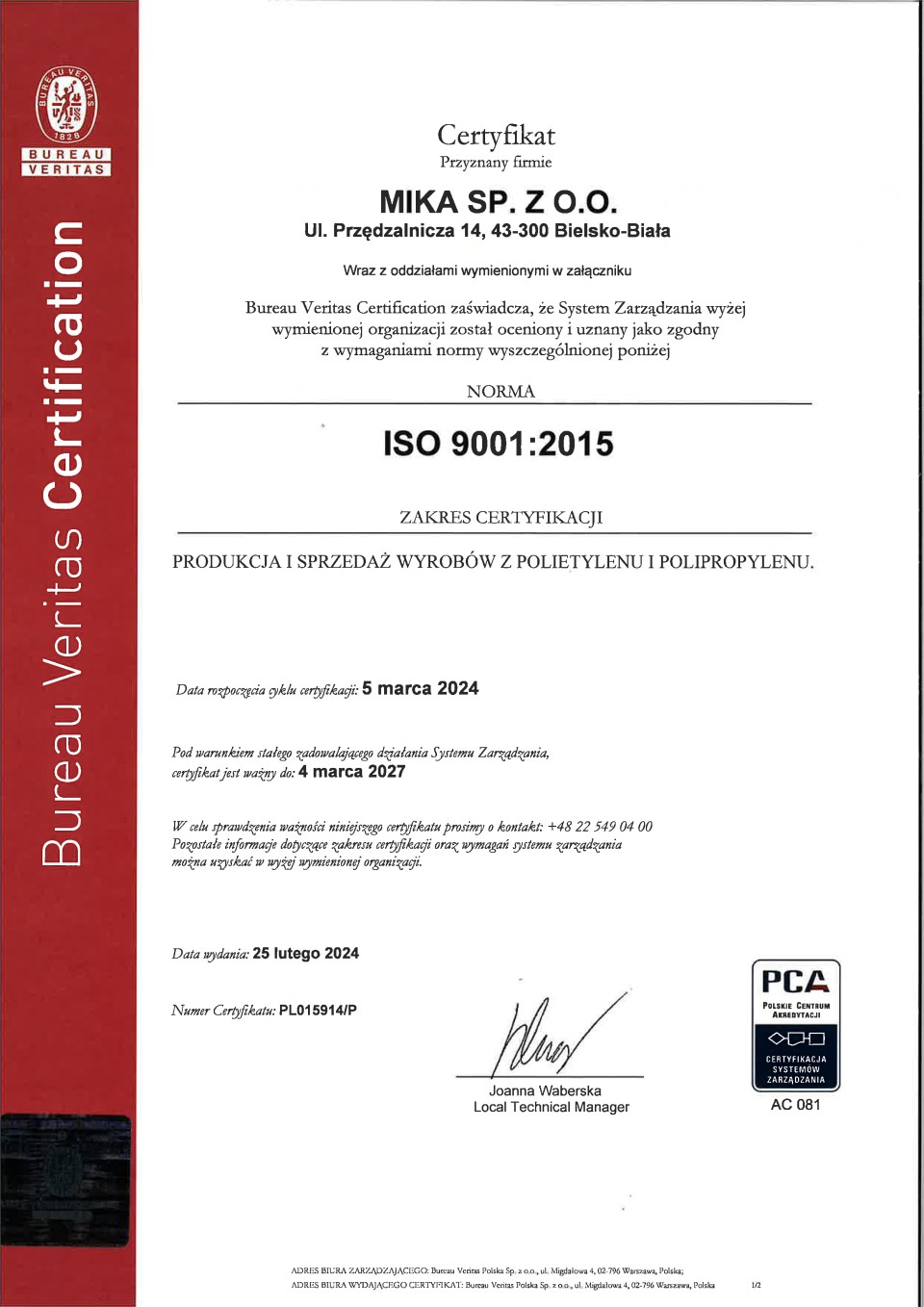 ISO 9001:2015